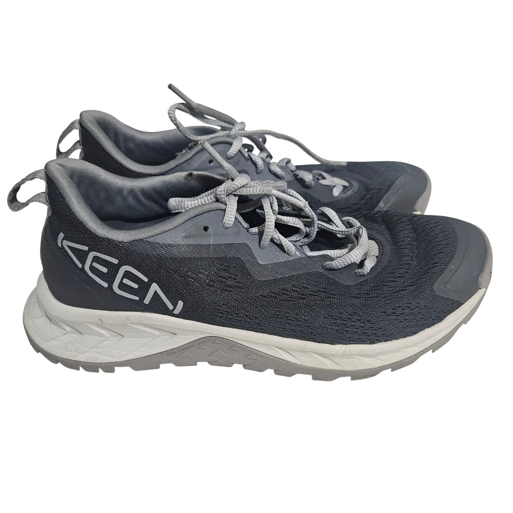 Keen NXIS Speed Hiking Shoes Womens 8 Black Grey Low Top Trail Sneakers